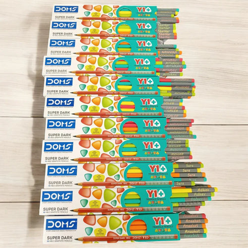 Personalized Pencils — Birthday Return Gift Pack (5 Boxes, 50 Pencils)